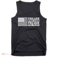 Pro Life Pro God Pro Gun Pro Trump Tank Top thumb 0