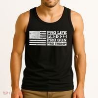 Pro Life Pro God Pro Gun Pro Trump Tank Top thumb 3