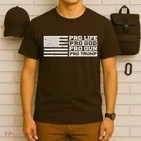 Pro Life Pro God Pro Gun Pro Trump T-Shirt thumb 6