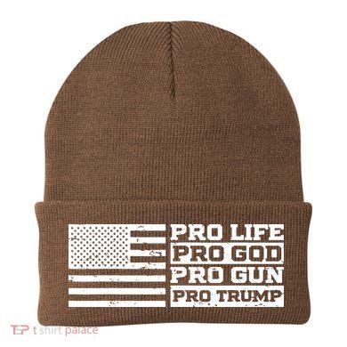 Pro Life Pro God Pro Gun Pro Trump Beanie