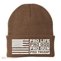 Pro Life Pro God Pro Gun Pro Trump Beanie thumb 0