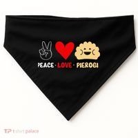 Peace Love Pierogi USA-Made Doggie Bandana thumb 0