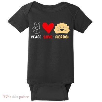 Peace Love Pierogi Baby Bodysuit
