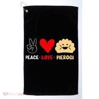 Peace Love Pierogi Golf Towel thumb 0