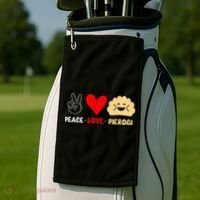 Peace Love Pierogi Golf Towel thumb 2