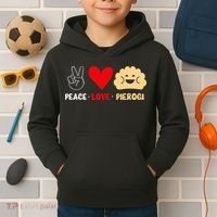 Peace Love Pierogi Kids Hoodie thumb 2