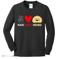 Peace Love Pierogi Kids Long Sleeve Shirt thumb 0