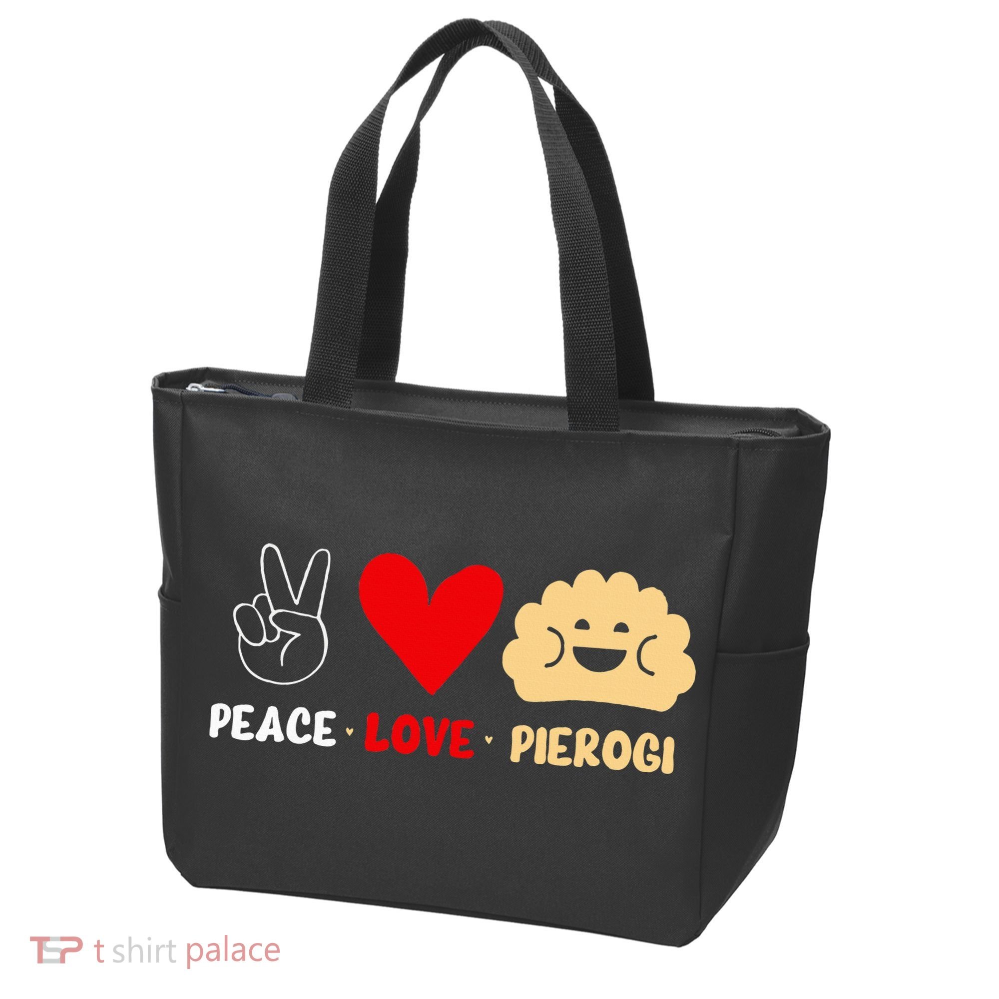 Peace Love Pierogi Tote Bag