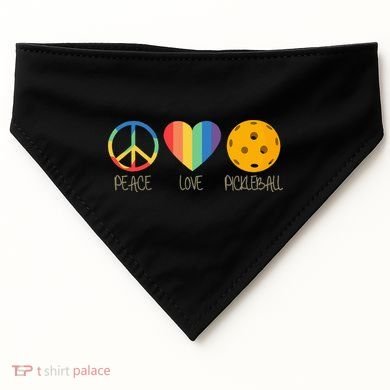 Peace Love Pickleball USA-Made Doggie Bandana