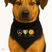 Peace Love Pickleball USA-Made Doggie Bandana thumb 1