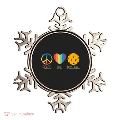 Peace Love Pickleball Ornament
