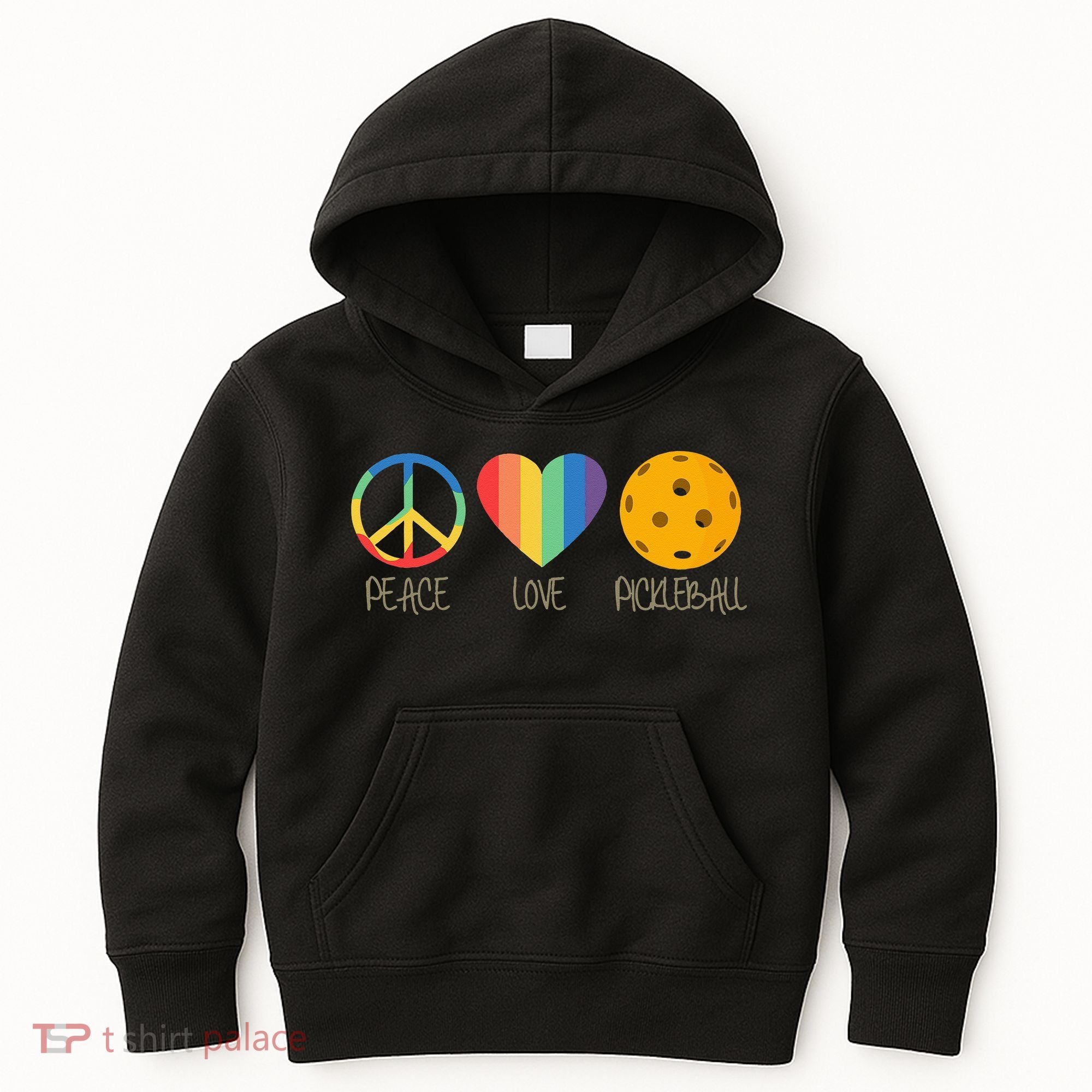Peace Love Pickleball Kids Hoodie