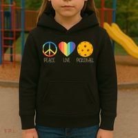 Peace Love Pickleball Kids Hoodie thumb 3