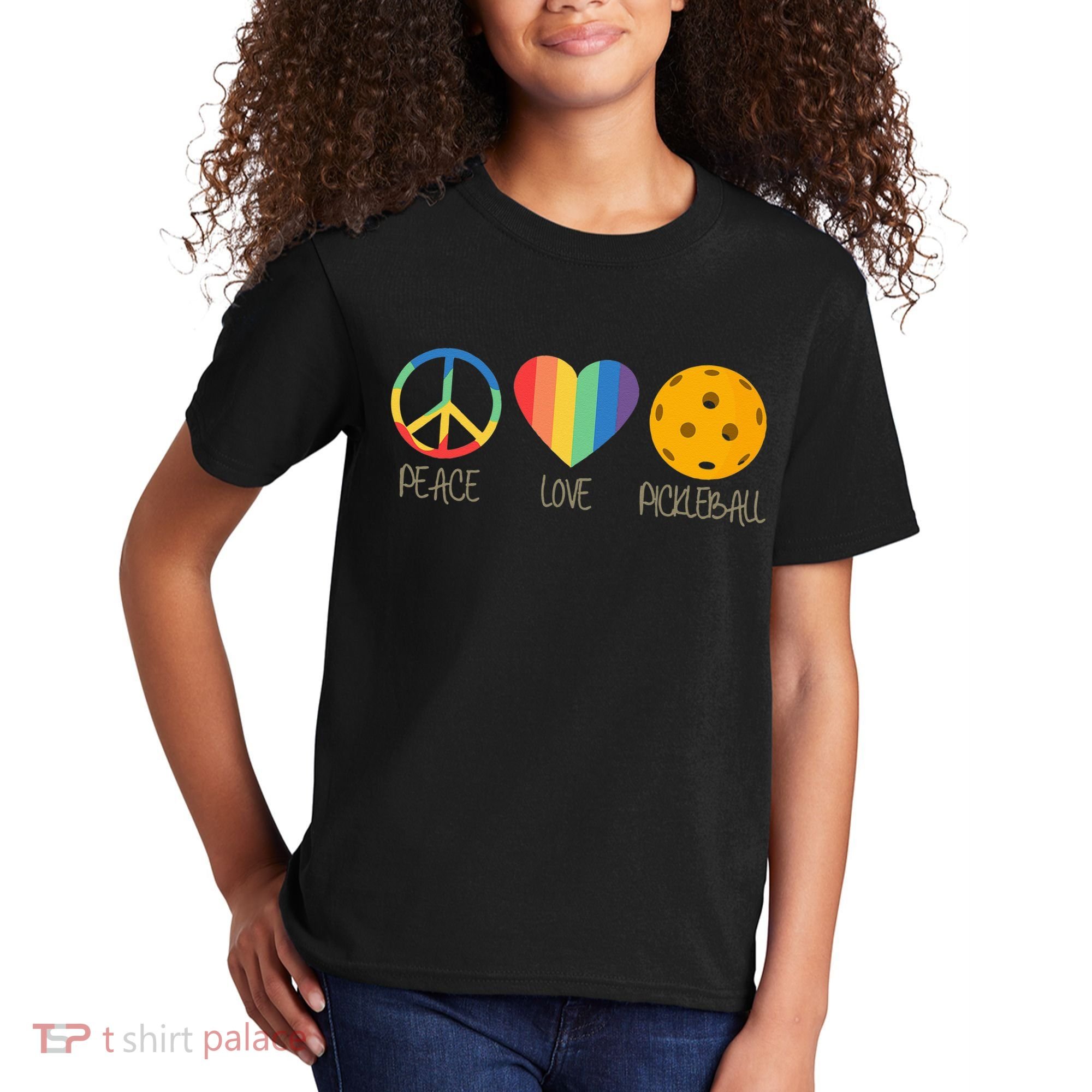 Peace Love Pickleball Kids T-Shirt