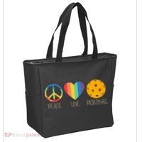 Peace Love Pickleball Tote Bag thumb 2