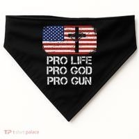 Pro Life Pro God Pro Gun Conservative USA-Made Doggie Bandana thumb 0