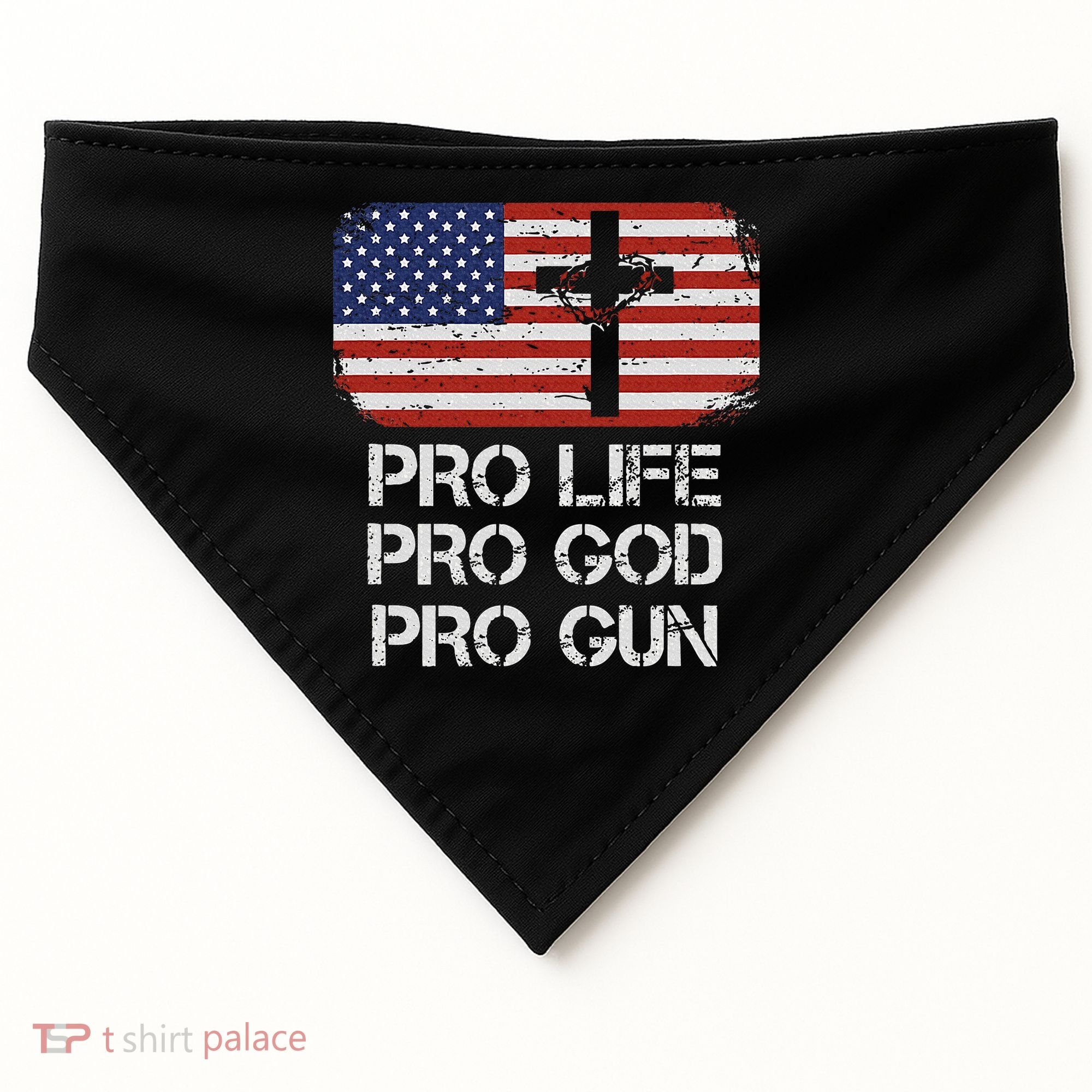 Pro Life Pro God Pro Gun Conservative USA-Made Doggie Bandana