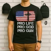 Pro Life Pro God Pro Gun Conservative T-Shirt thumb 6