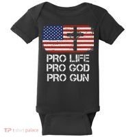 Pro Life Pro God Pro Gun Conservative Baby Bodysuit thumb 0
