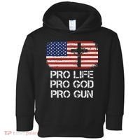 Pro Life Pro God Pro Gun Conservative Toddler Hoodie thumb 0