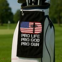 Pro Life Pro God Pro Gun Conservative Golf Towel thumb 2