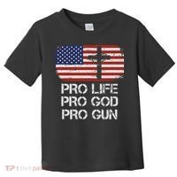 Pro Life Pro God Pro Gun Conservative Toddler T-Shirt thumb 0