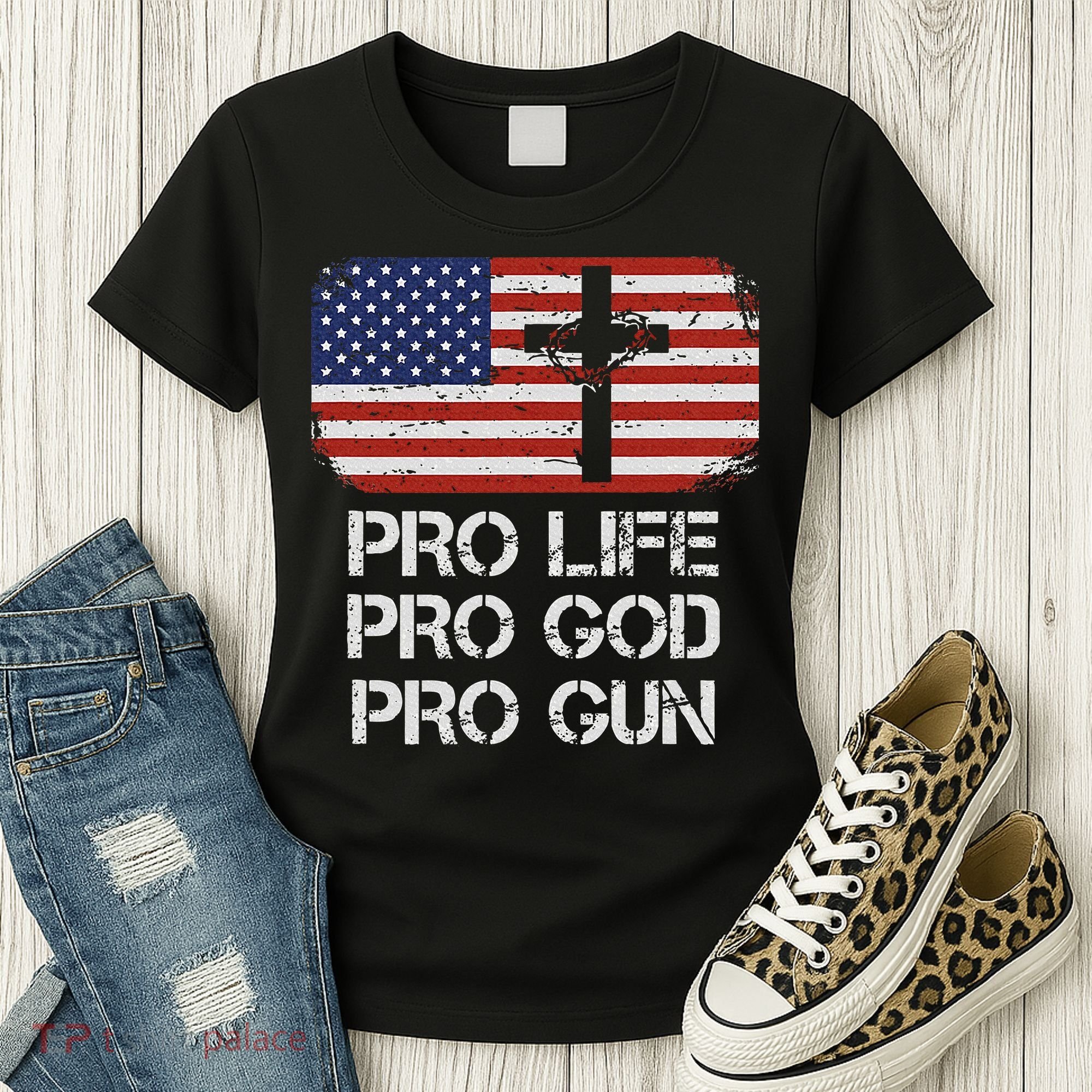Pro Life Pro God Pro Gun Conservative Women's T-Shirt