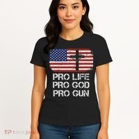 Pro Life Pro God Pro Gun Conservative Women's T-Shirt thumb 4