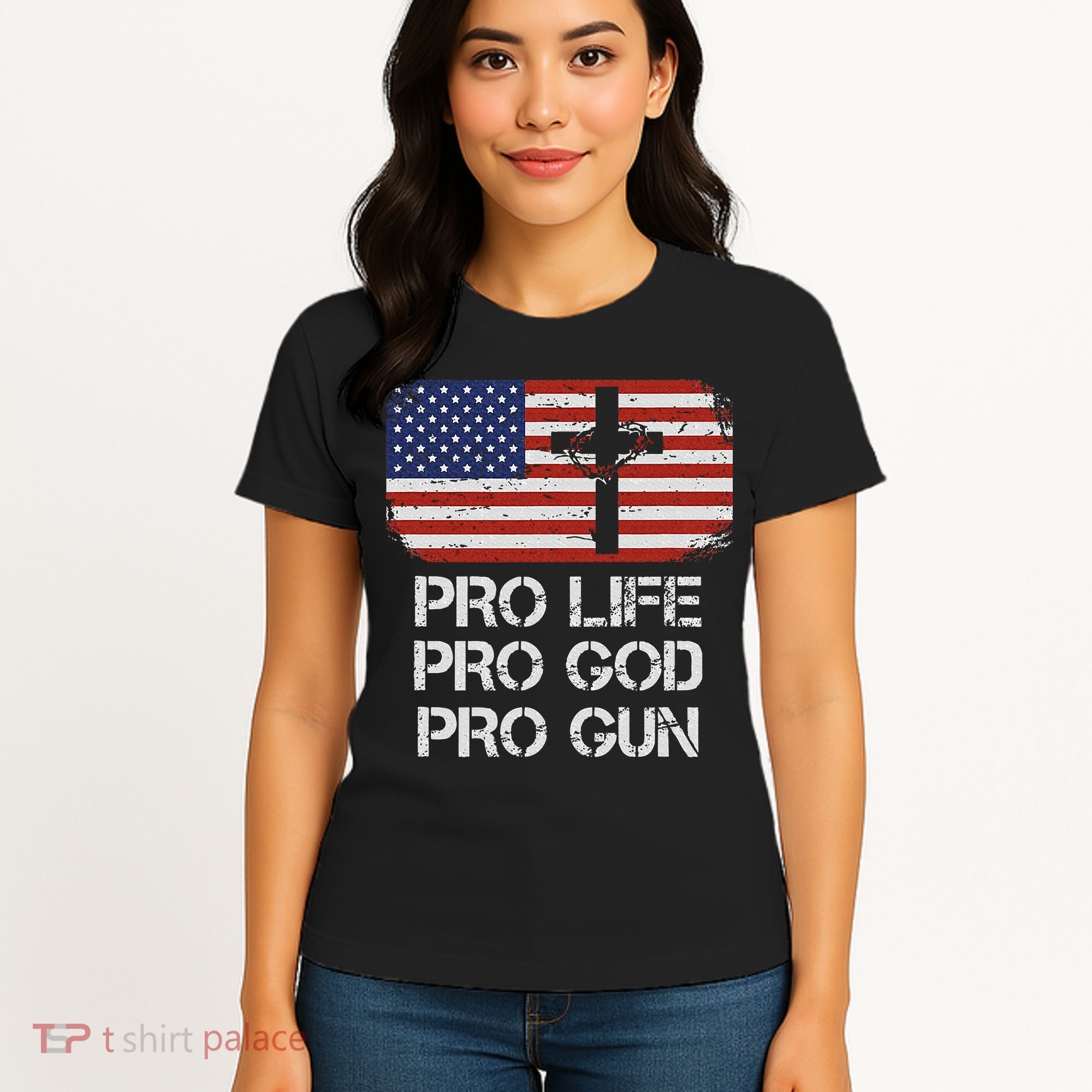 Pro Life Pro God Pro Gun Conservative Women's T-Shirt