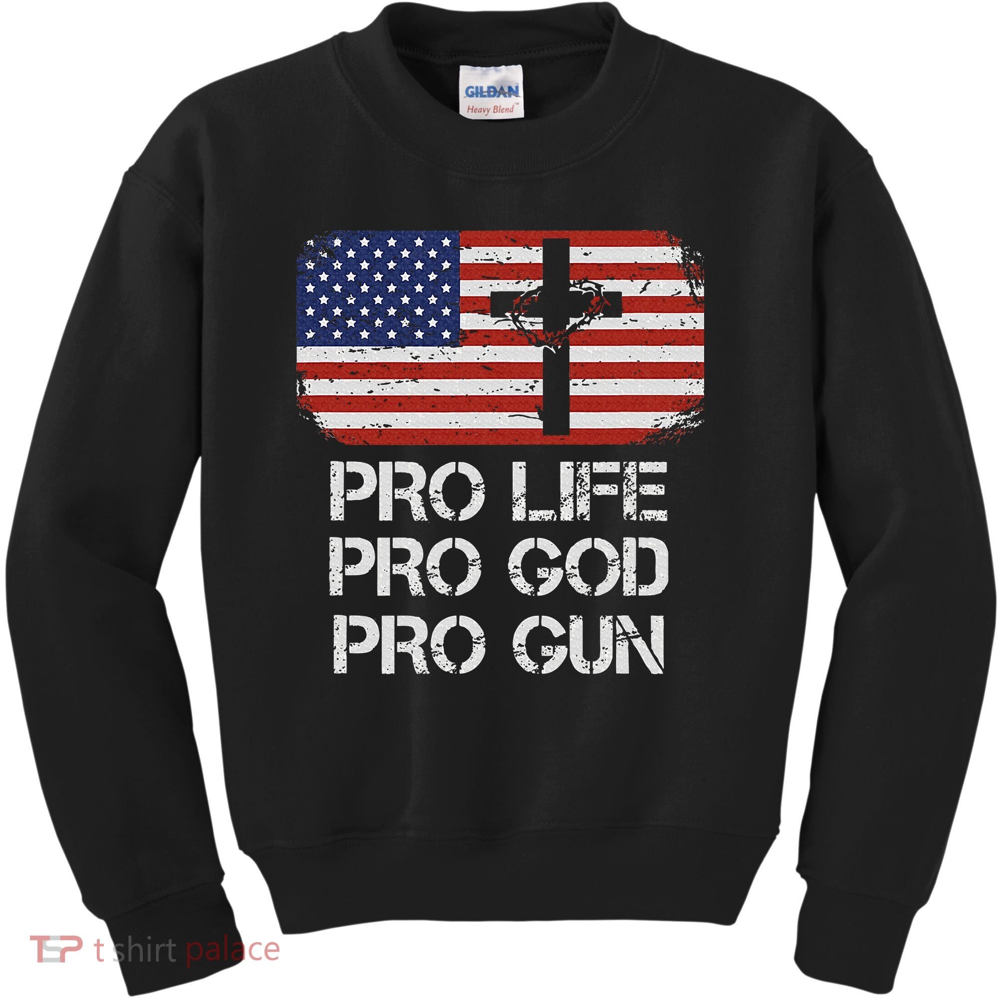 Pro Life Pro God Pro Gun Conservative Kids Sweatshirt