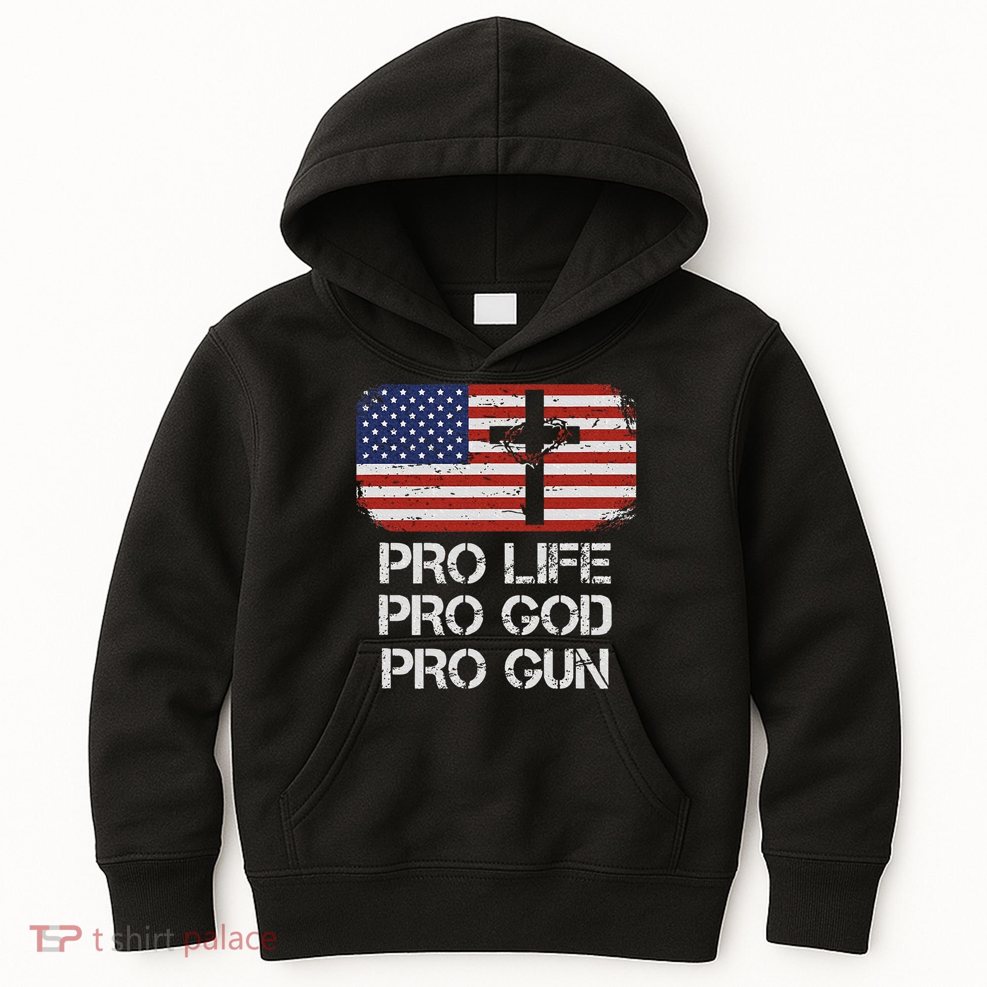 Pro Life Pro God Pro Gun Conservative Kids Hoodie