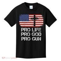 Pro Life Pro God Pro Gun Conservative Kids T-Shirt thumb 0