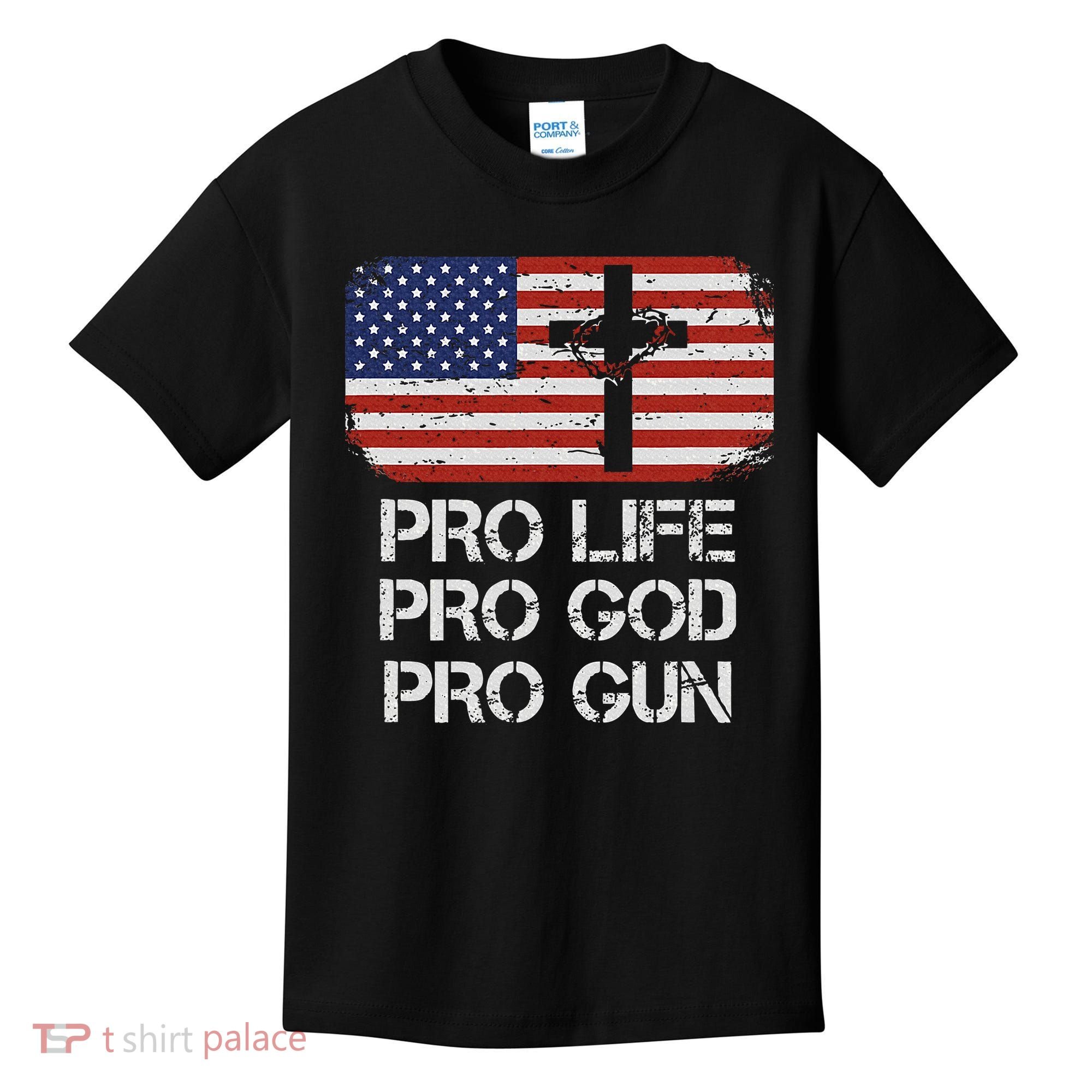 Pro Life Pro God Pro Gun Conservative Kids T-Shirt
