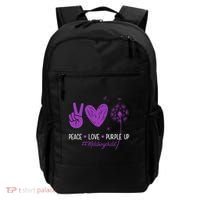 Peace Love Purple Up Military Child Backpack thumb 0