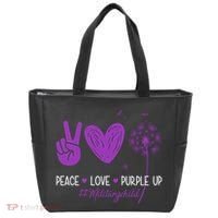 Peace Love Purple Up Military Child Tote Bag thumb 0