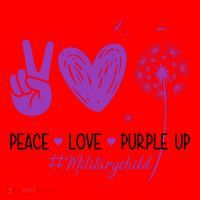 Peace Love Purple Up Military Child Santa Hat thumb 1