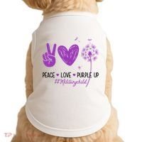 Peace Love Purple Up Military Child Doggie Tank thumb 0