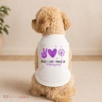 Peace Love Purple Up Military Child Doggie Tank thumb 2