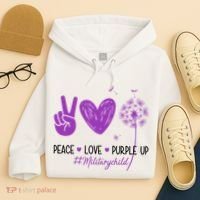 Peace Love Purple Up Military Child Hoodie thumb 4