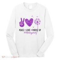 Peace Love Purple Up Military Child Long Sleeve Shirt thumb 0