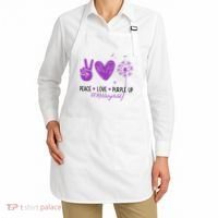 Peace Love Purple Up Military Child Apron thumb 2