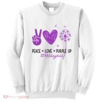Peace Love Purple Up Military Child Sweatshirt thumb 0