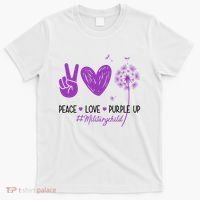 Peace Love Purple Up Military Child T-Shirt thumb 0