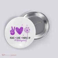 Peace Love Purple Up Military Child Button thumb 0