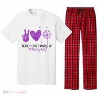 Peace Love Purple Up Military Child Pajama Set thumb 0