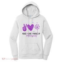 Peace Love Purple Up Military Child Women's Hoodie thumb 0