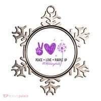 Peace Love Purple Up Military Child Ornament thumb 0