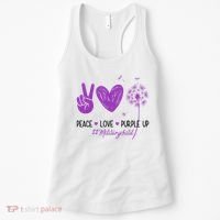 Peace Love Purple Up Military Child Women's Tank Top thumb 0