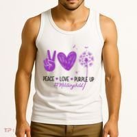 Peace Love Purple Up Military Child Tank Top thumb 3