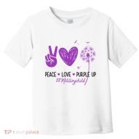 Peace Love Purple Up Military Child Toddler T-Shirt thumb 0